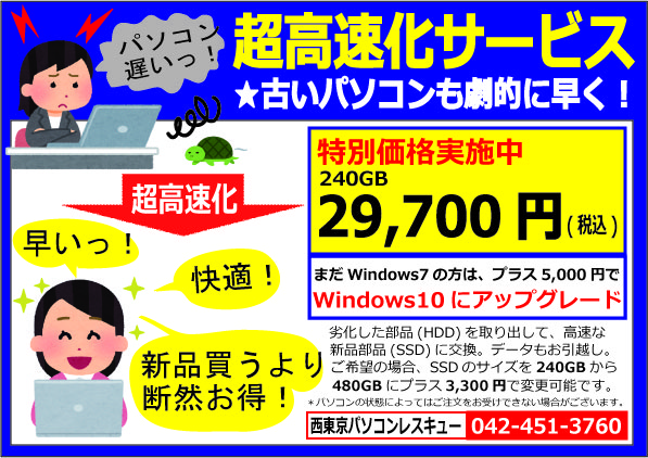 パソコン超高速化サービス